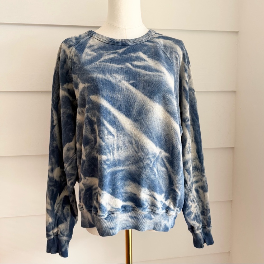 The Great The College Sweatshirt Bright Blue Scrunch Wash size 2 / M